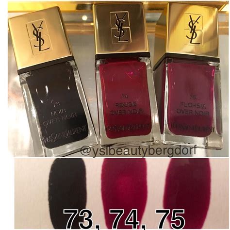 ysl rouge over noir nail polish|ysl nail varnish color chart.